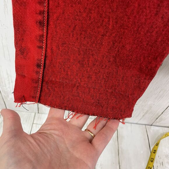 Vintage Women's Jeans Sz 9/10 Calvin Klein Red Stone Acid Washed Denim R… - Picture 4 of 14